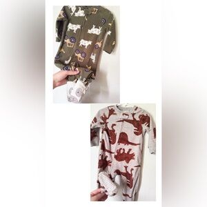 Carter's Kids Pajamas - Brown and Cream